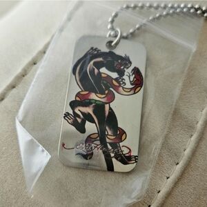 Panther & Snake Stainless Dog Tag Necklace - Multicolor Design